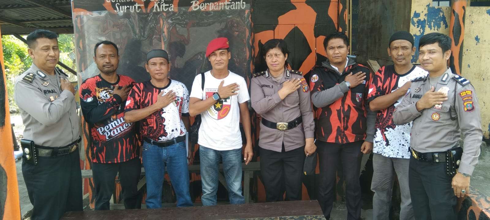 Menjalin Silaturahmi Satuan Kamtibmas Polres Tebing Tinggi dan Ormas Pemuda Pancasila